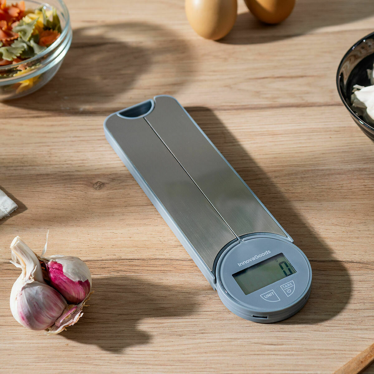 Hopfällbara digitala köksvågar InnovaGoods Grå 5 kg (Renoverade A) - 7