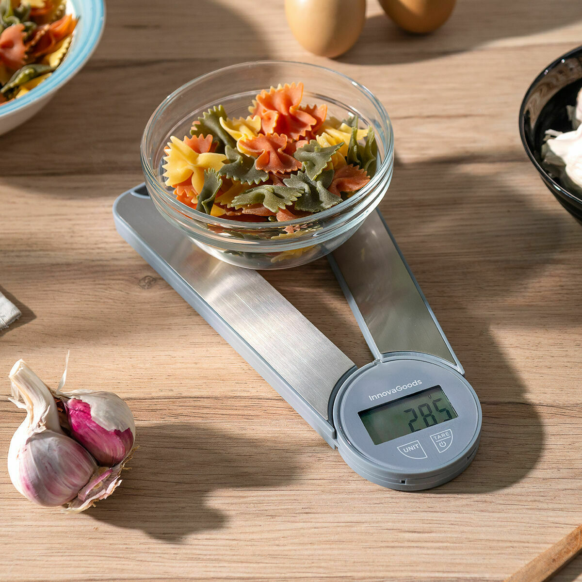Hopfällbara digitala köksvågar InnovaGoods Grå 5 kg (Renoverade A) - 5