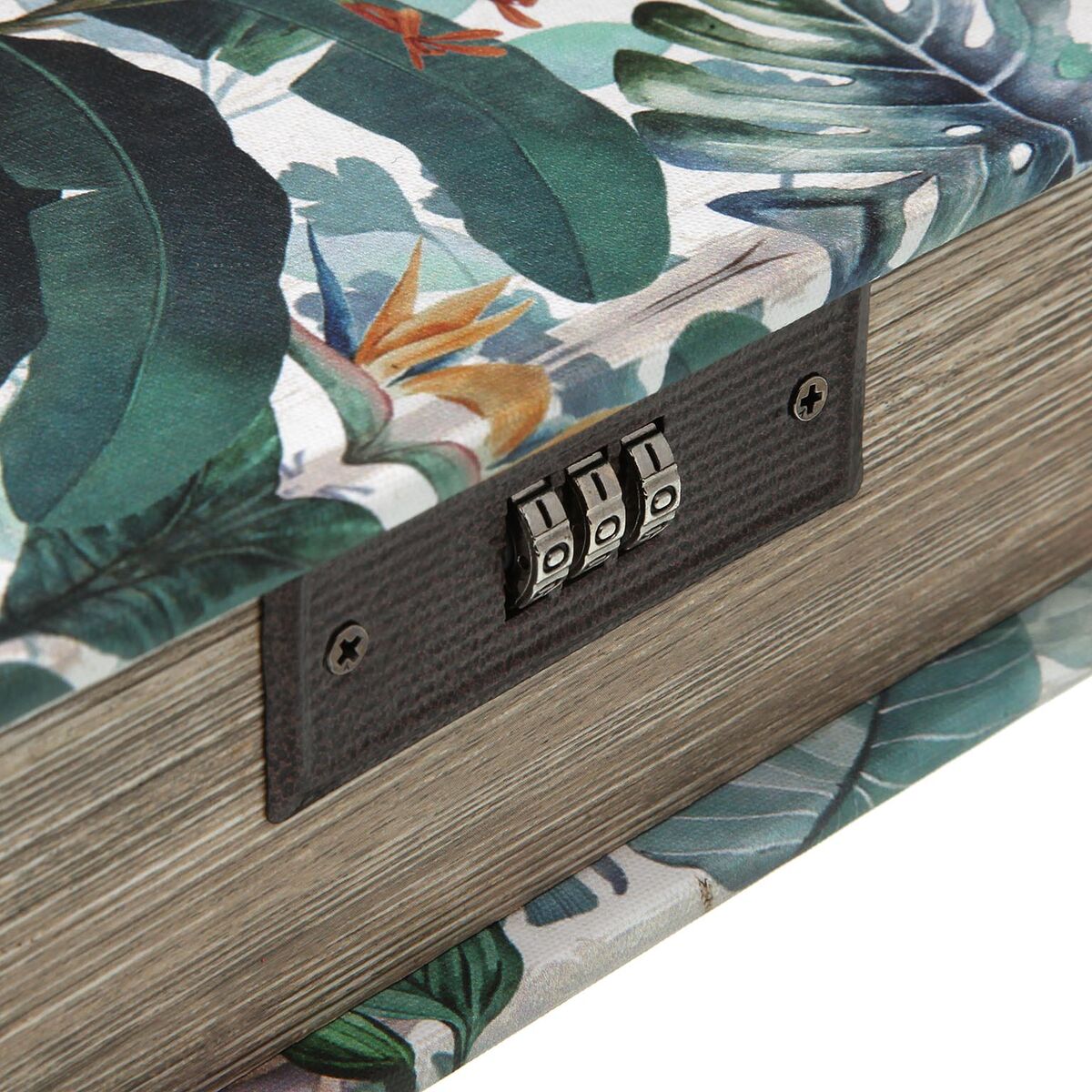 Smyckeskrin Versa Kanvas Trä MDF 7 x 22 x 16 cm Tropiskt - 3