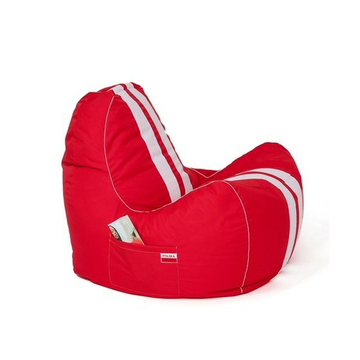 Puff GO GIFT Vit Röd Oxford tejido antidesgarros 140 x 100 x 100 cm 140 x 100 cm - 6