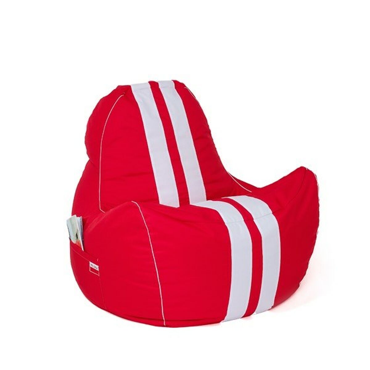 Puff GO GIFT Vit Röd Oxford tejido antidesgarros 140 x 100 x 100 cm 140 x 100 cm
