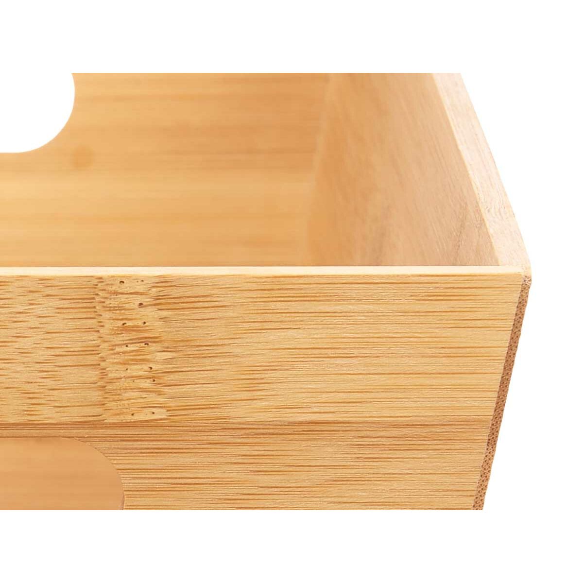 Multifunktionell korg Kinvara Naturell Trä Bambu Trä MDF 25 x 12 x 15 cm 15 x 29 x 8,5 cm Med handtag (12 antal) - 3