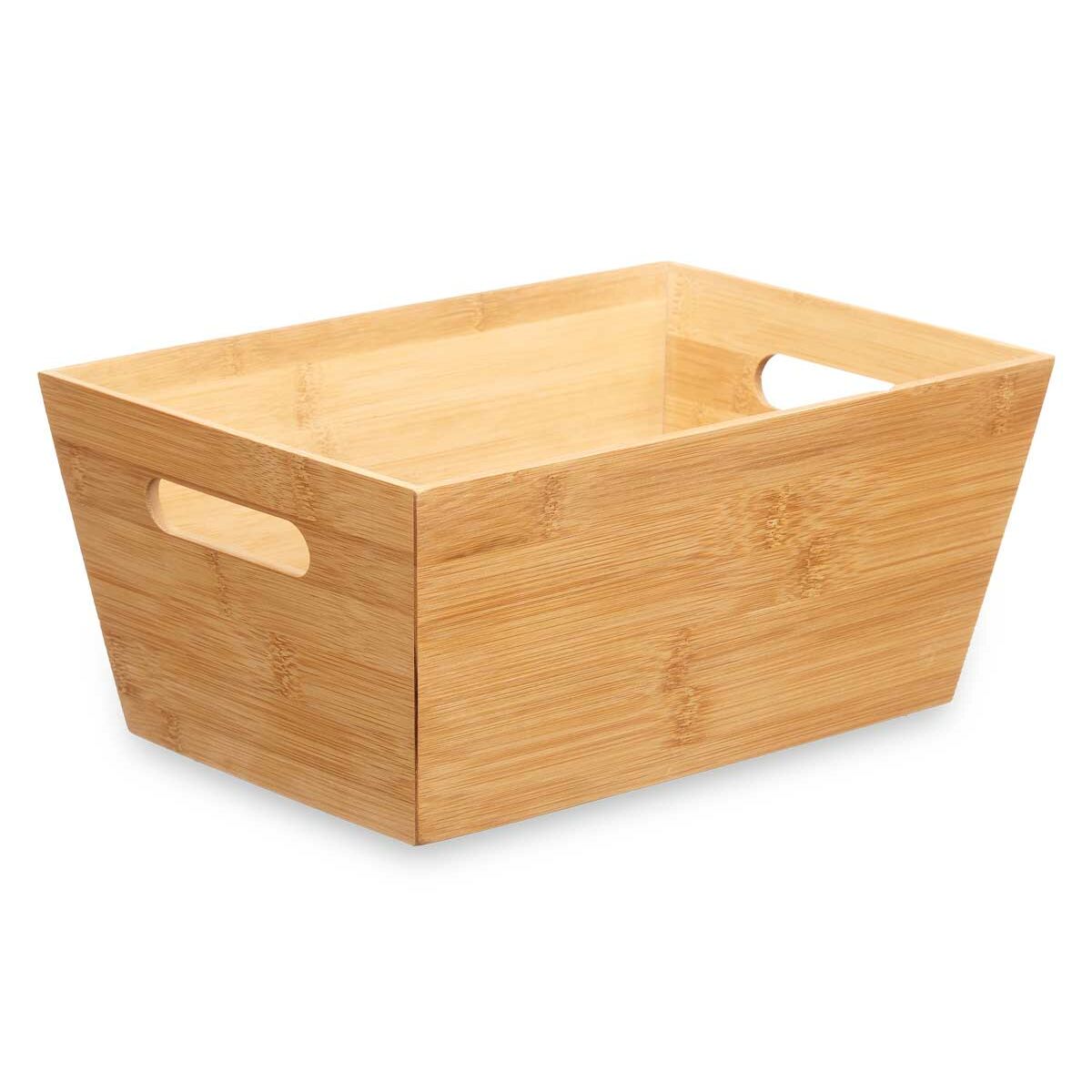 Multifunktionell korg Kinvara Naturell Trä Bambu Trä MDF 25 x 12 x 15 cm 15 x 29 x 8,5 cm Med handtag (12 antal) - 2