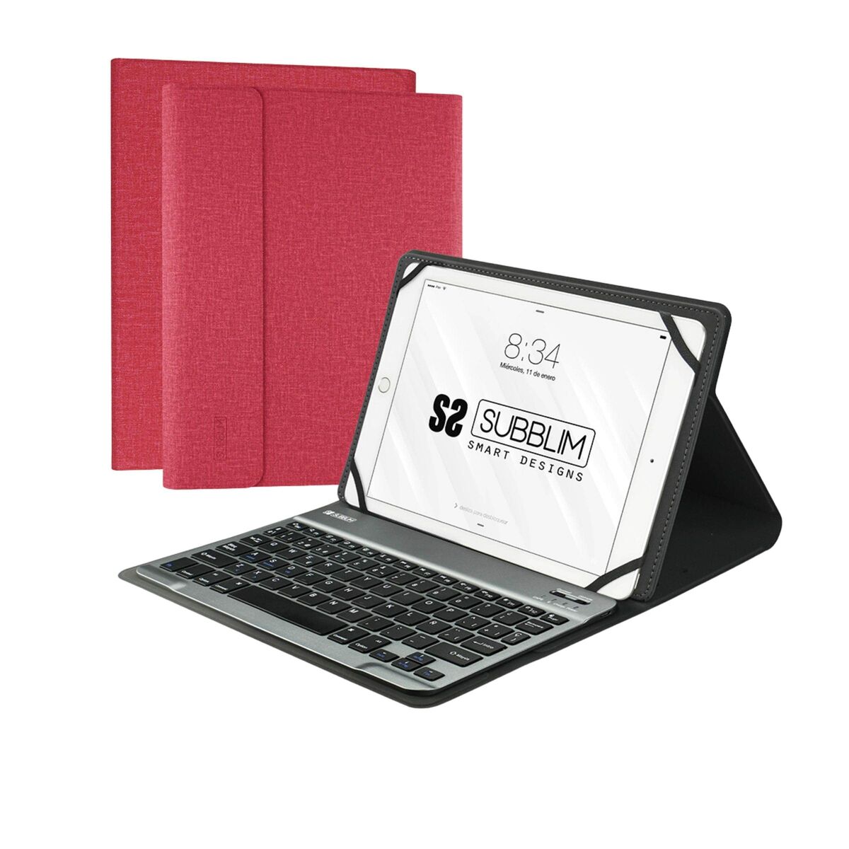 Väska till Läsplatta och Tangentbord Subblim SUB-KT2-BT0003 10,1" Röd Qwerty Spanska QWERTY