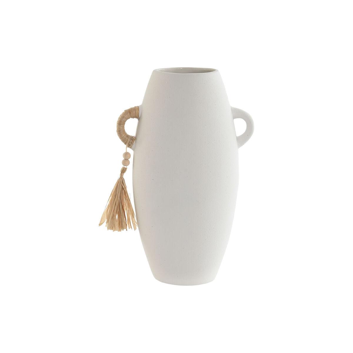 Vas Home ESPRIT Vit Naturell Stengods 17 x 13 x 26 cm