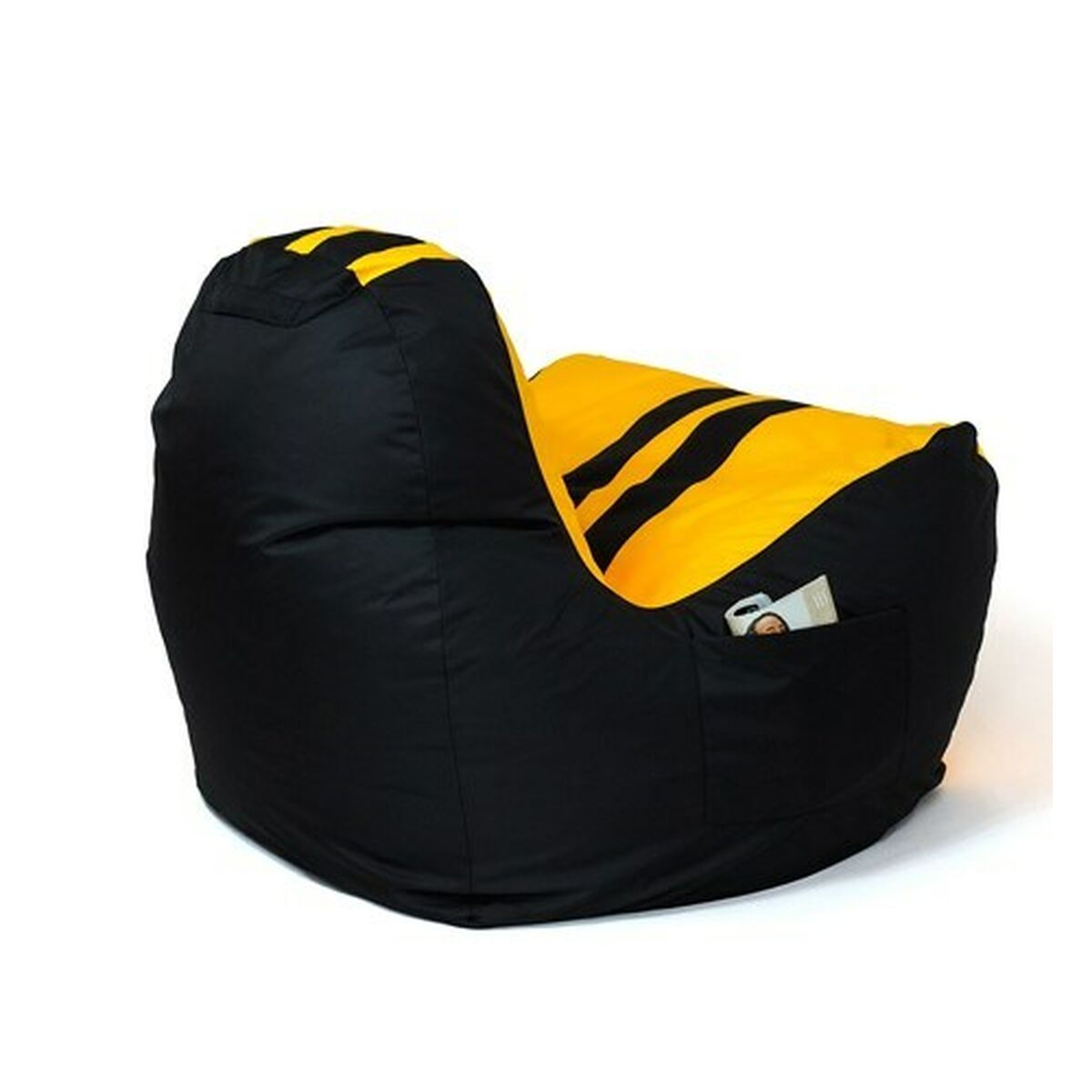 Puff GO GIFT Gul Svart Oxford tejido antidesgarros 140 x 100 x 100 cm 140 x 100 cm - 3
