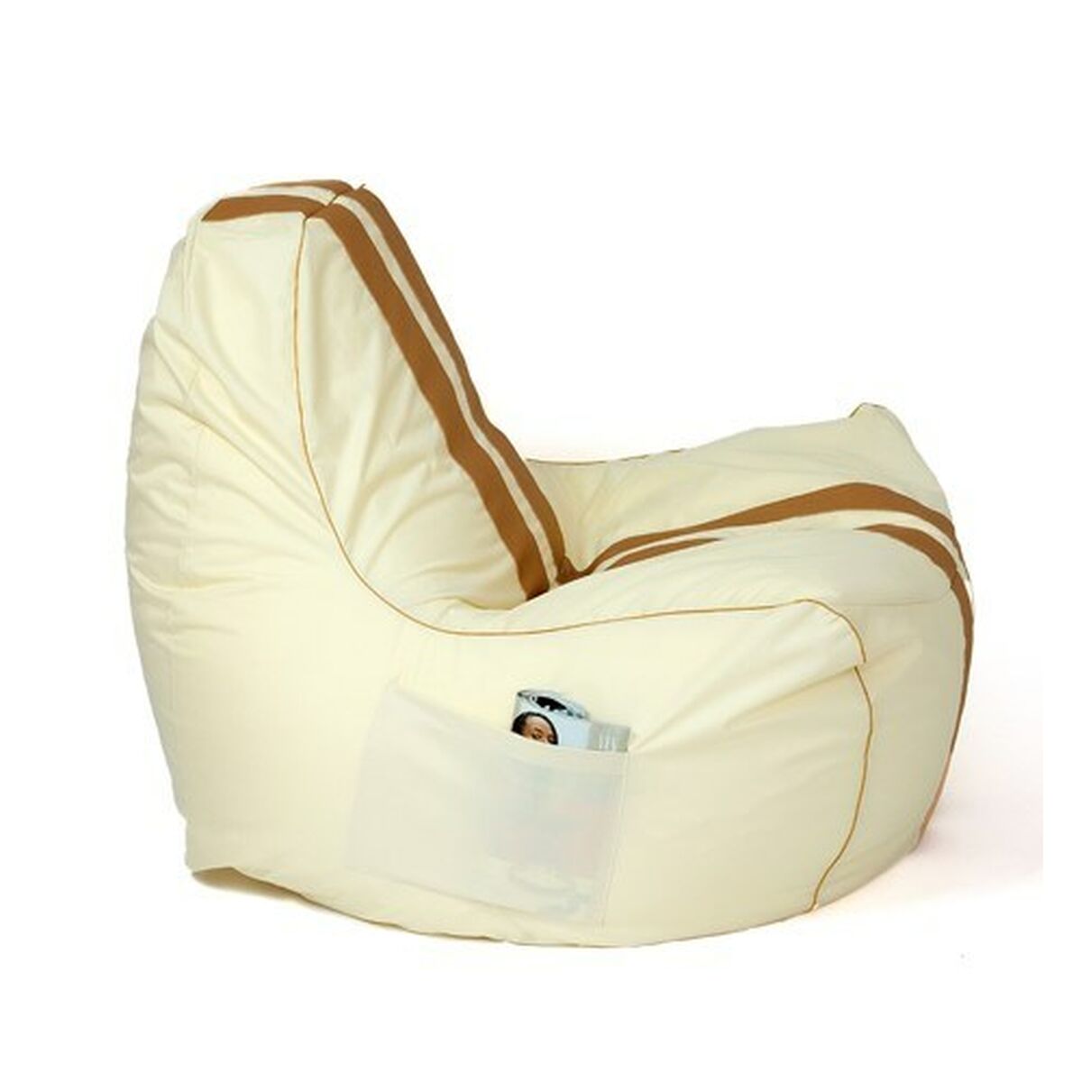 Puff GO GIFT Guld Beige Oxford tejido antidesgarros 140 x 100 x 100 cm 140 x 100 cm - 2