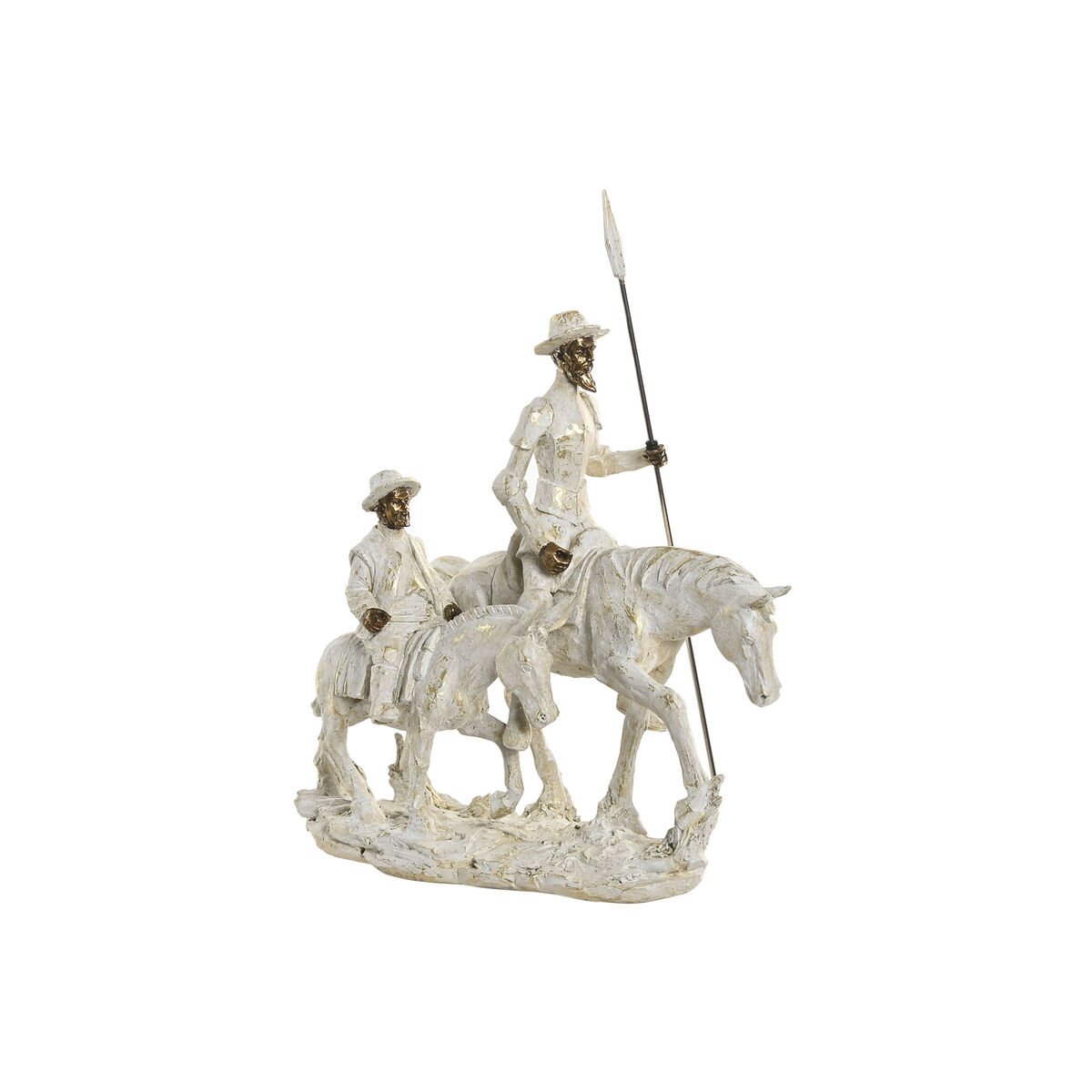 Prydnadsfigur Home ESPRIT Vit Gyllene 28,5 X 13 X 33 CM