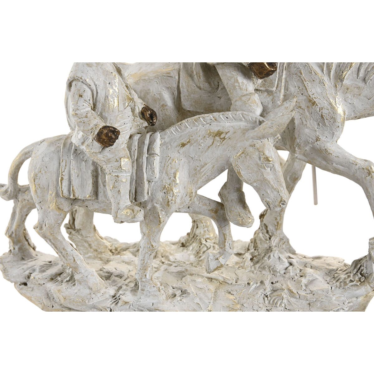 Prydnadsfigur Home ESPRIT Vit Gyllene 28,5 X 13 X 33 CM - 3