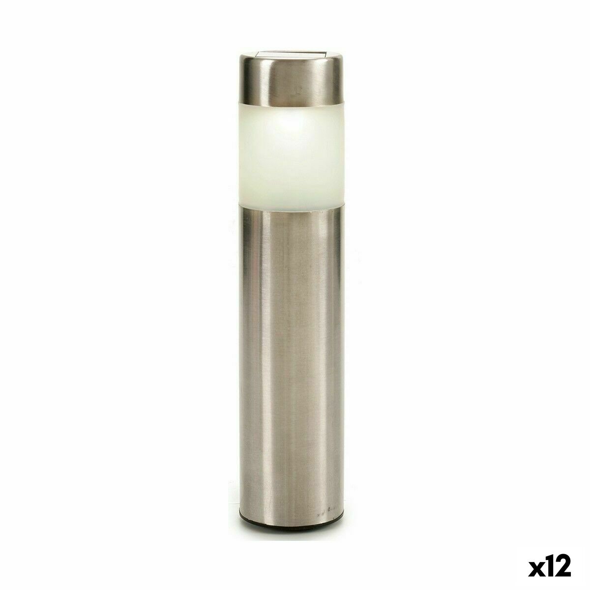 Markör Ibergarden Silvrig Stål polypropen 6 x 27 x 6 cm Solcellsladdning (12 antal)