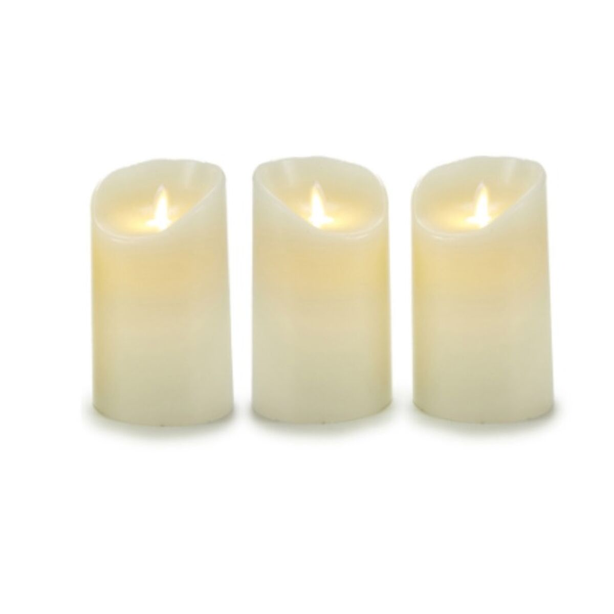 Set med levande ljus Oscillation LED Kräm 8 x 13 x 8 cm (6 antal) - 5