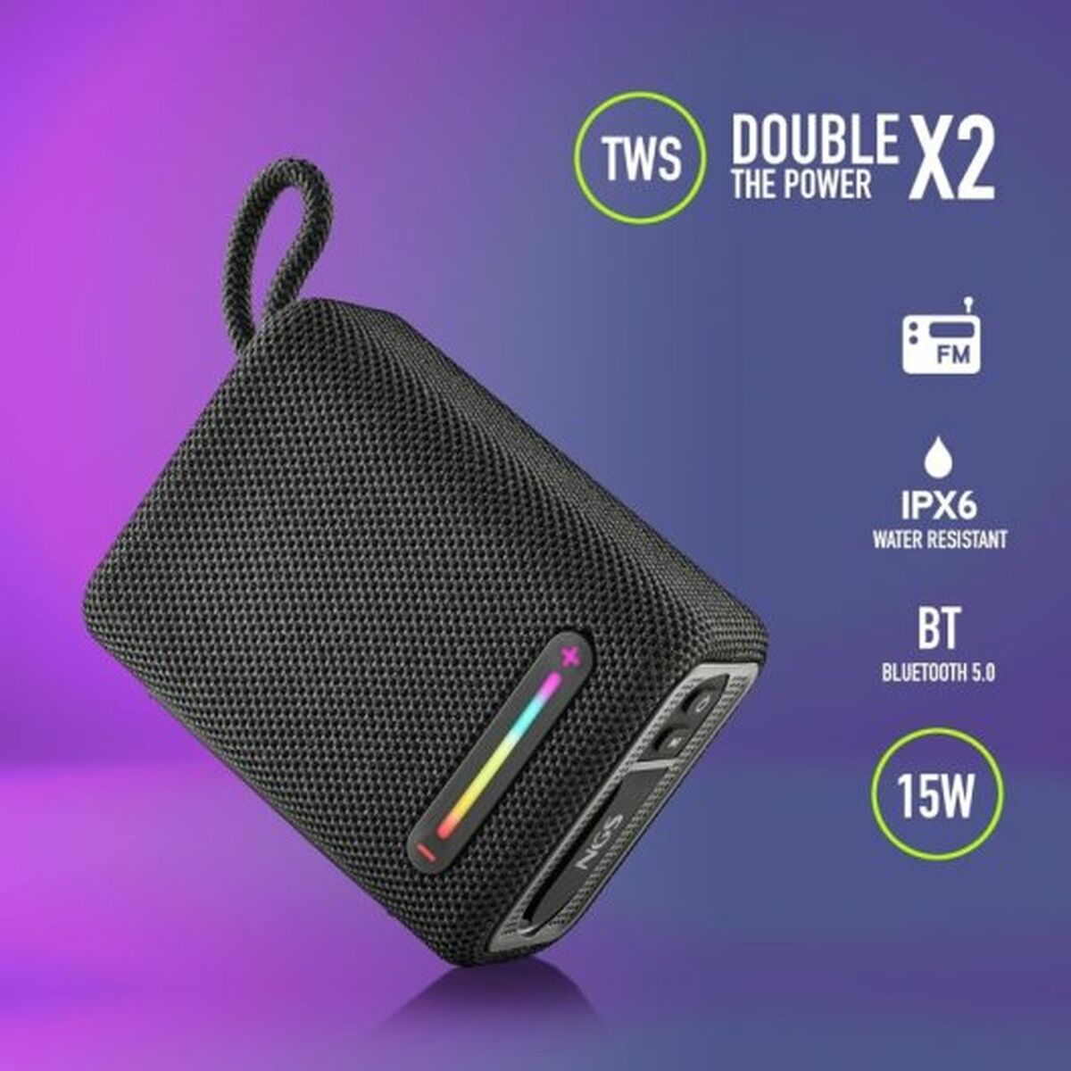 Bärbar Bluetooth Högtalare NGS ROLLERFURIA1BLACK - 3
