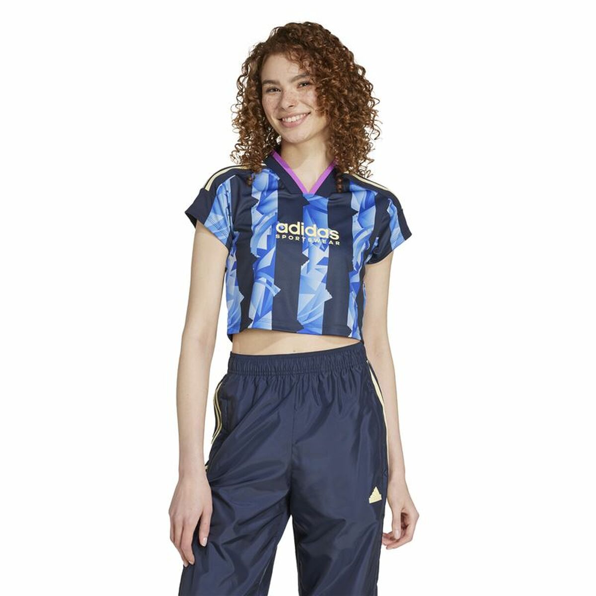 T-shirt med kortärm Dam Adidas Tiro Cut Blå - 2
