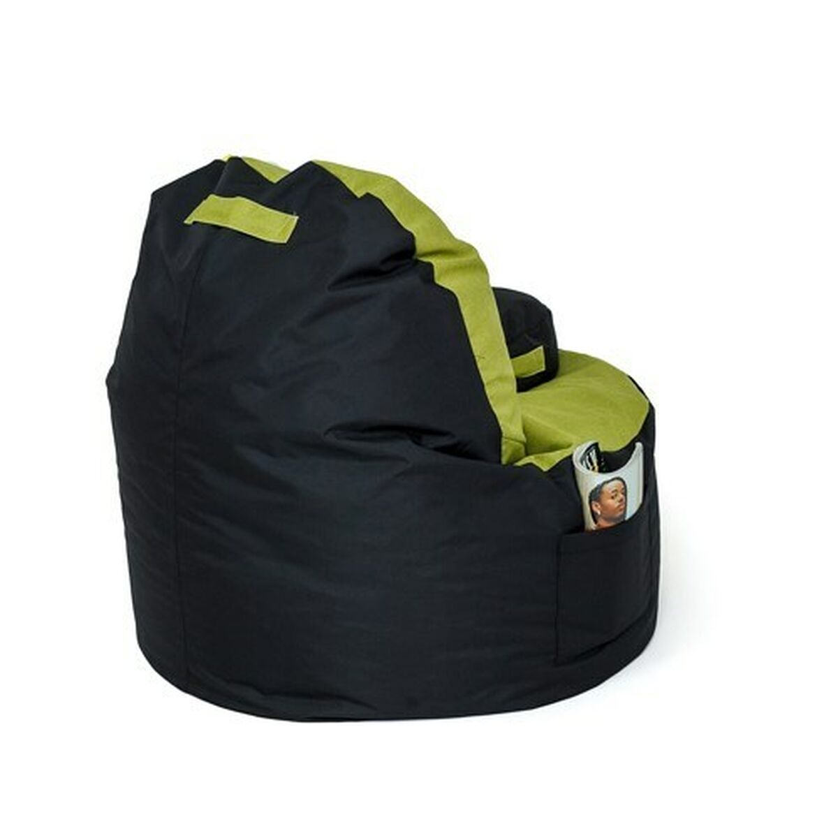 Puff GO GIFT Svart Oliv Oxford tejido antidesgarros 120 x 80 x 80 cm - 3