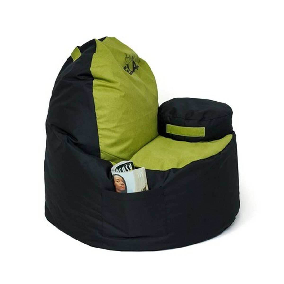Puff GO GIFT Svart Oliv Oxford tejido antidesgarros 120 x 80 x 80 cm - 2