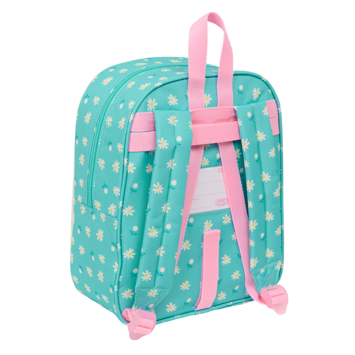 Barnryggsäck Peppa Pig Pretty flowers Gul Mint 22 x 27 x 10 cm - 3