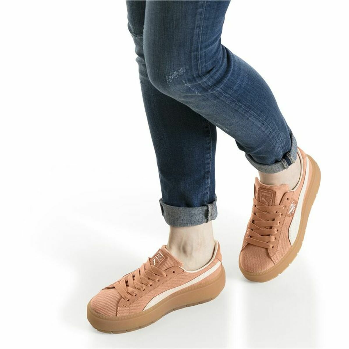 Casual Träningsskor Dam Puma Platform Trace Corduroy Orange - 14