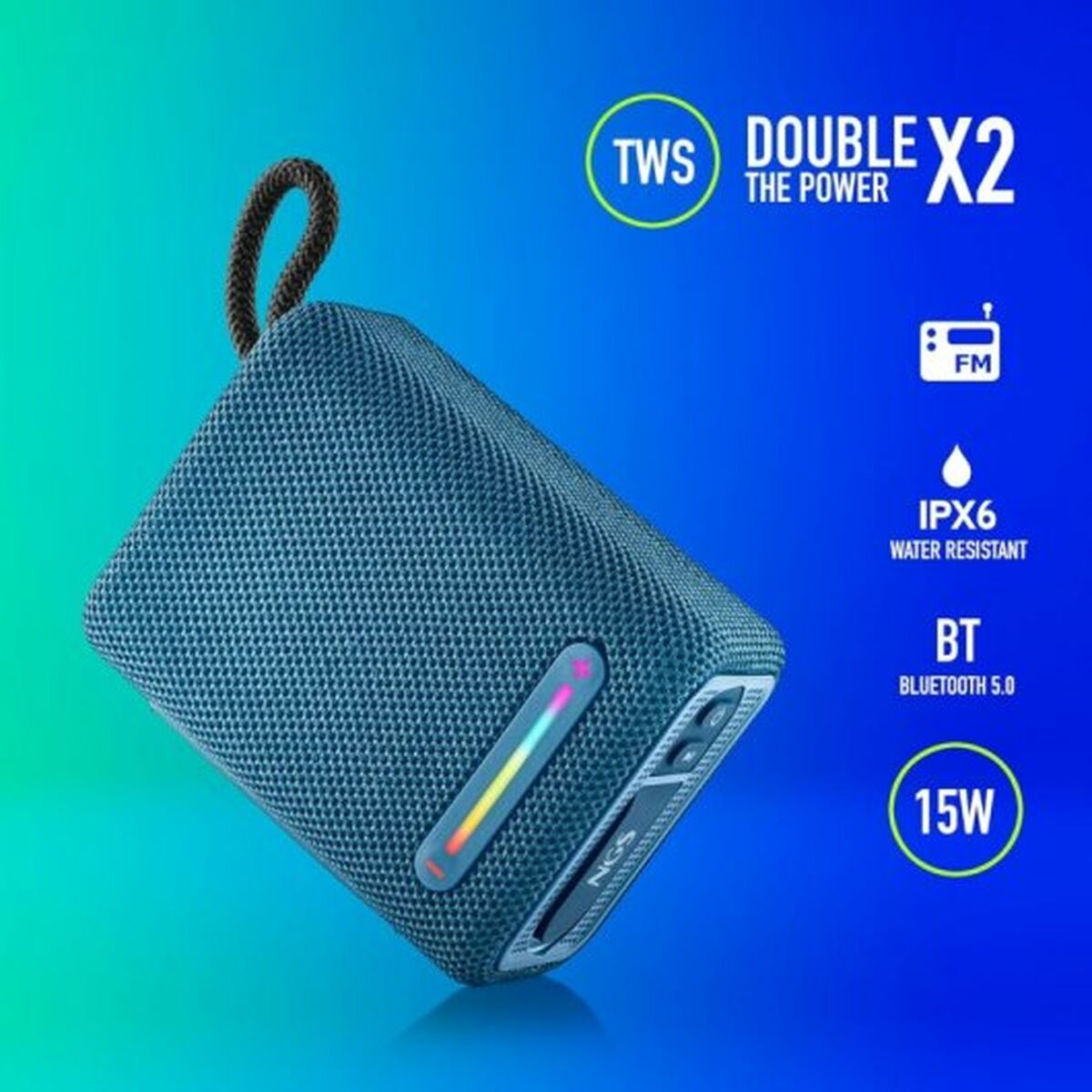Bärbar Bluetooth Högtalare NGS ROLLERFURIA1BLUE - 4