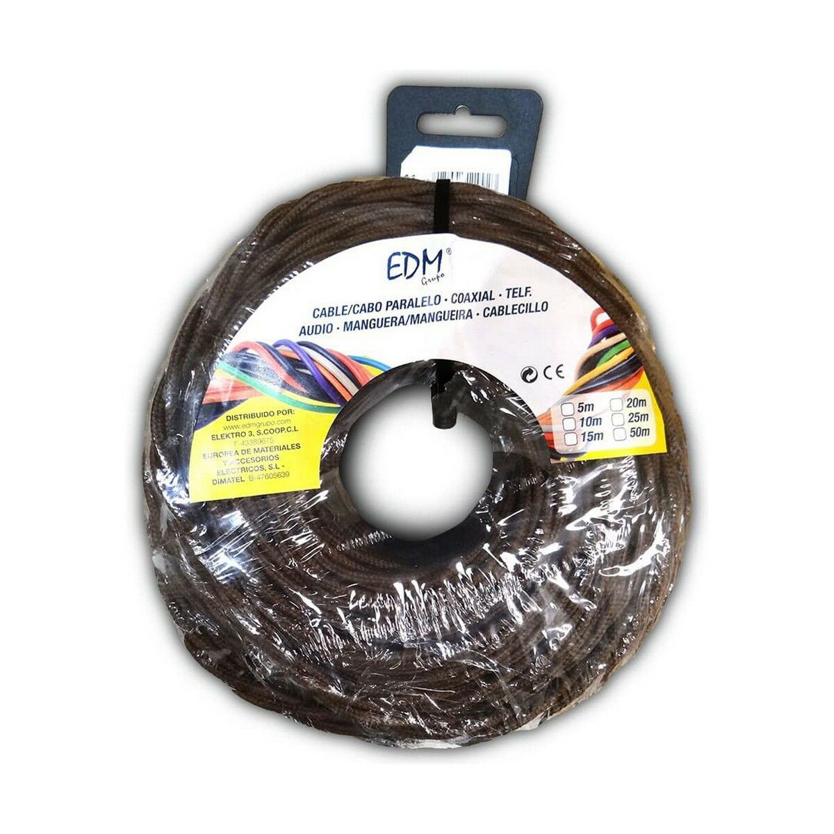 Kabel EDM 11894 Brun 2 x 1,5 mm 5 m