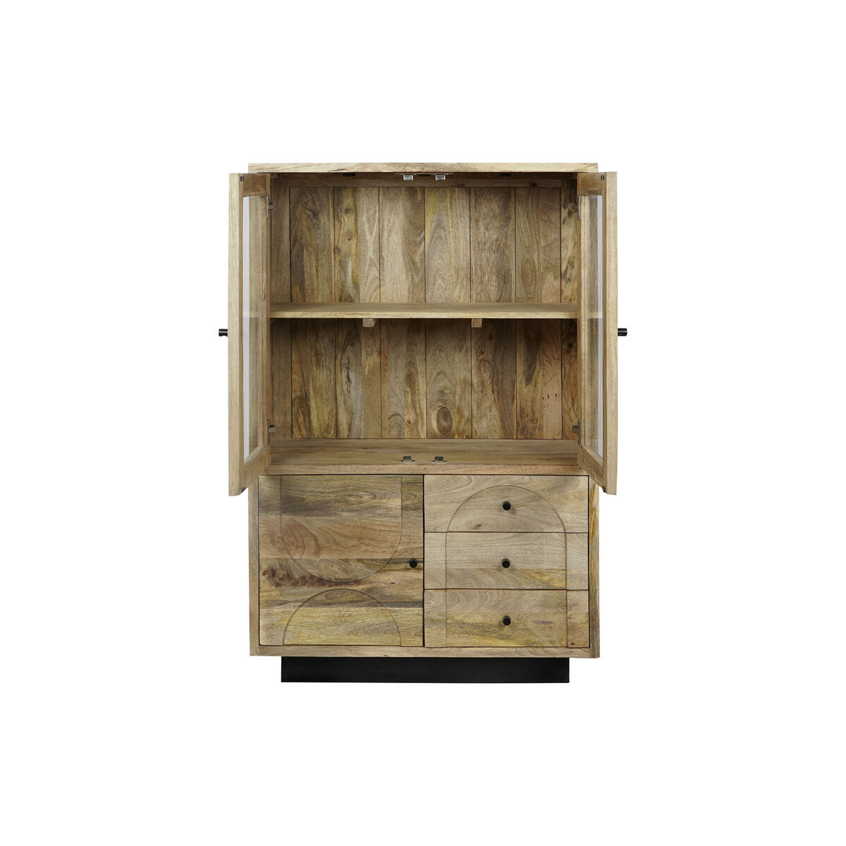 Visningsställ DKD Home Decor Glas Mangoträ 90 x 40 x 190 cm - 3