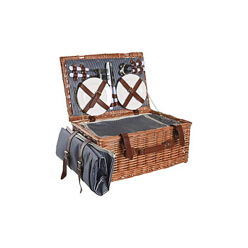 Korg DKD Home Decor Picknick Brun Marinblå vide 46 x 30 x 20 cm