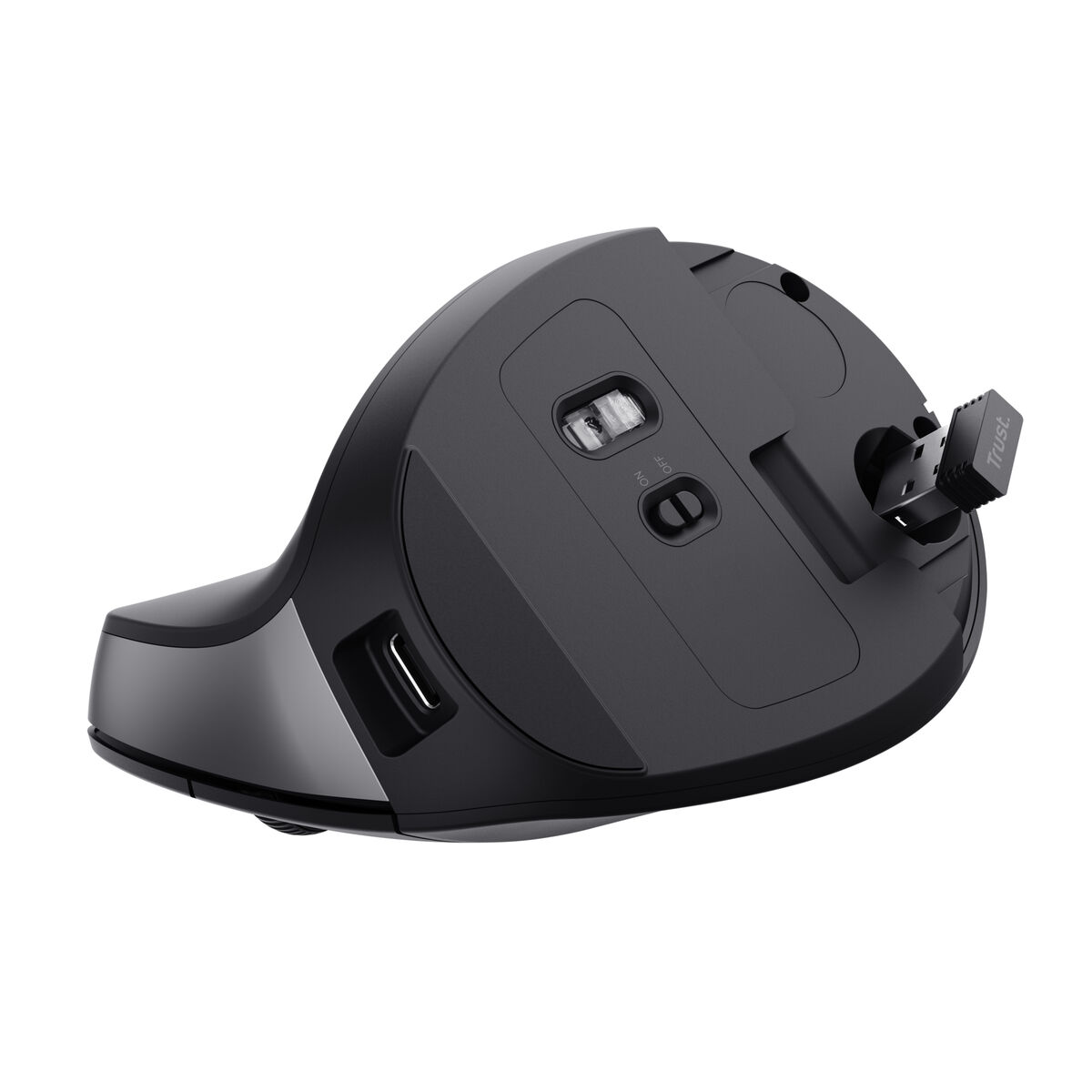 Optisk Mus Ergonomisk Trust Bayo II Svart 2400 dpi - 8