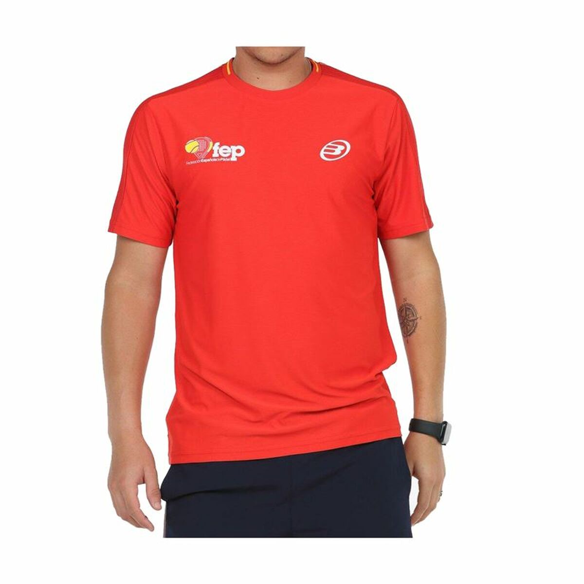 T-shirt med kortärm Herr Bullpadel Exudo  Röd
