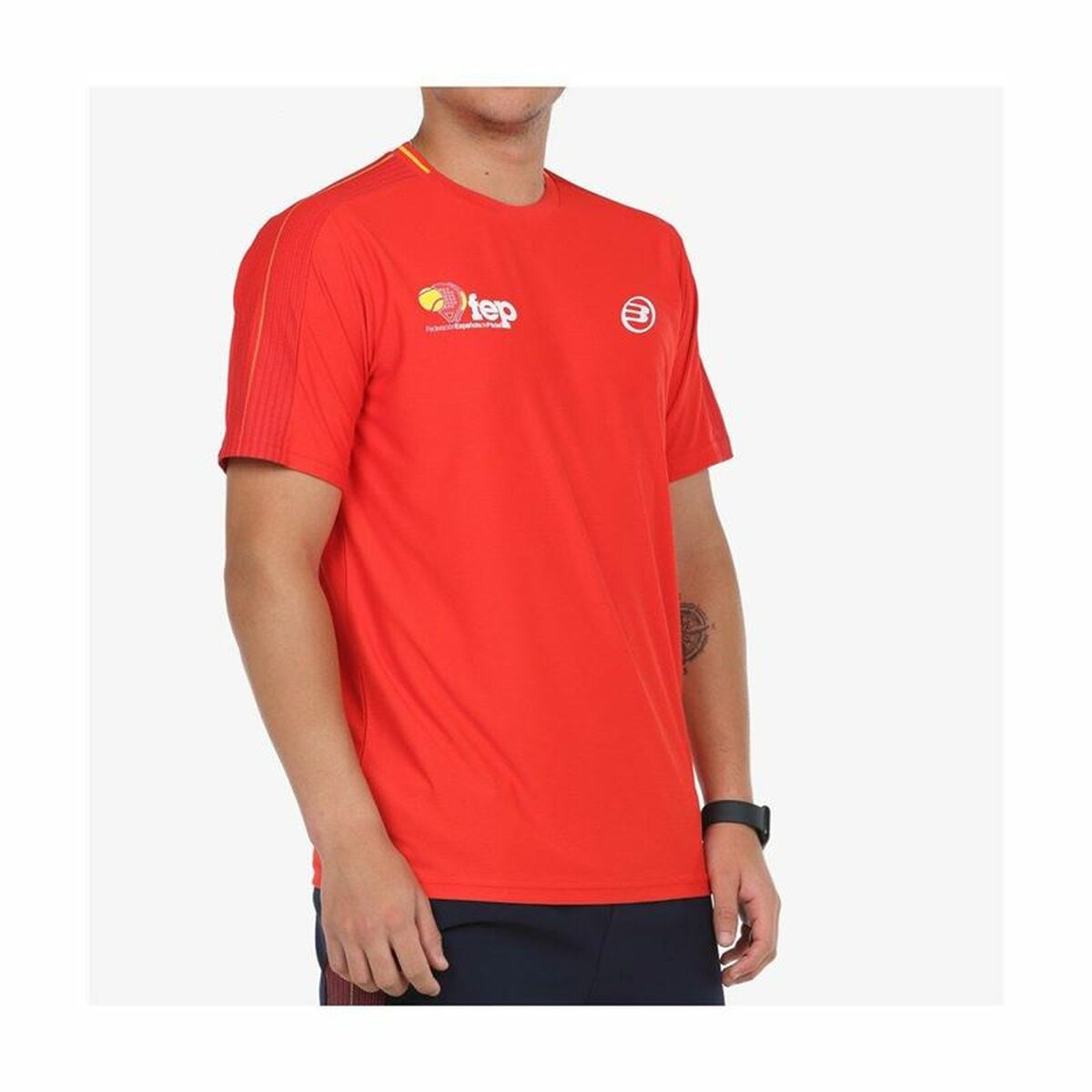 T-shirt med kortärm Herr Bullpadel Exudo  Röd - 3