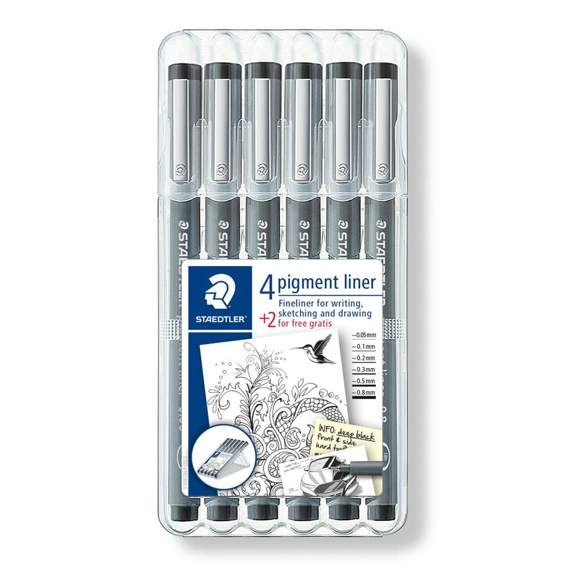 Tuschpennor Staedtler Pigment Liner 308 Multicolour