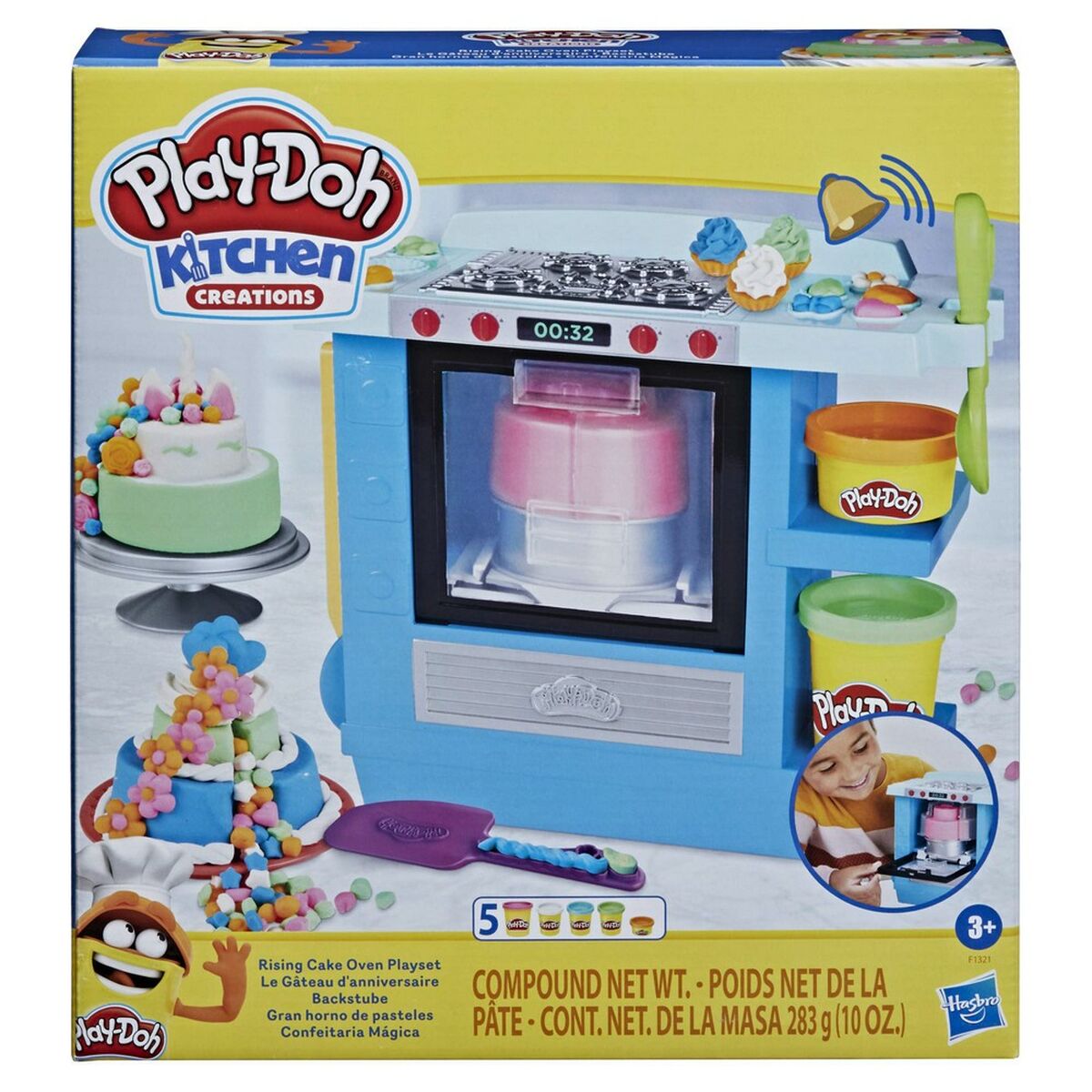 Modellera Spel Playdoh Rising Cake Oven Hasbro F1321 Vit Multicolour - 8