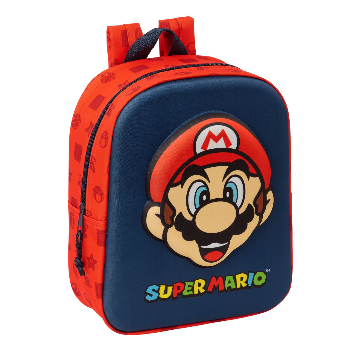 Skolryggsäck Super Mario Röd Marinblå 22 x 27 x 10 cm