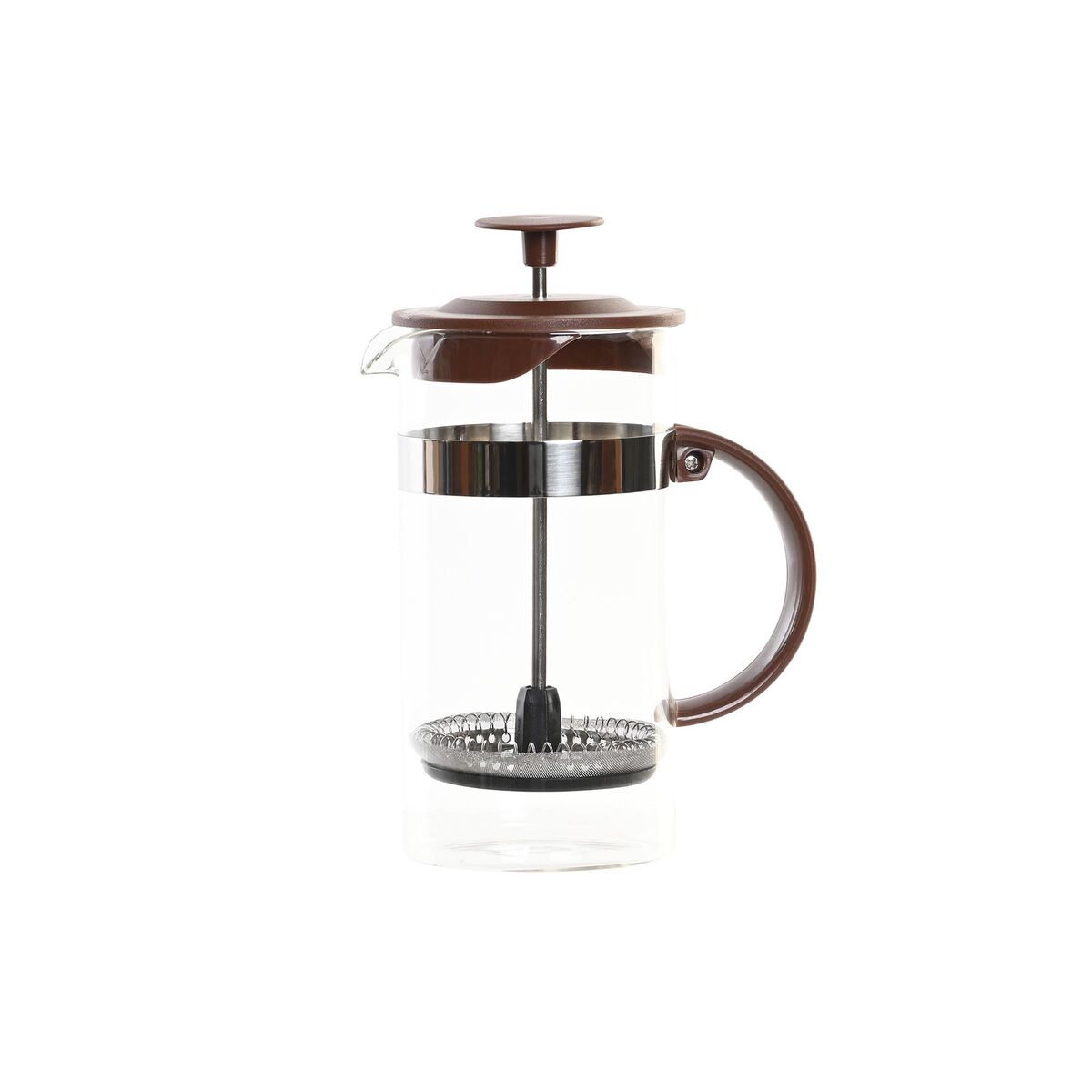 Kaffepress DKD Home Decor Brun Transparent Rostfritt stål Borosilikatglas 350 ml 16 x 9 x 18,5 cm - 4
