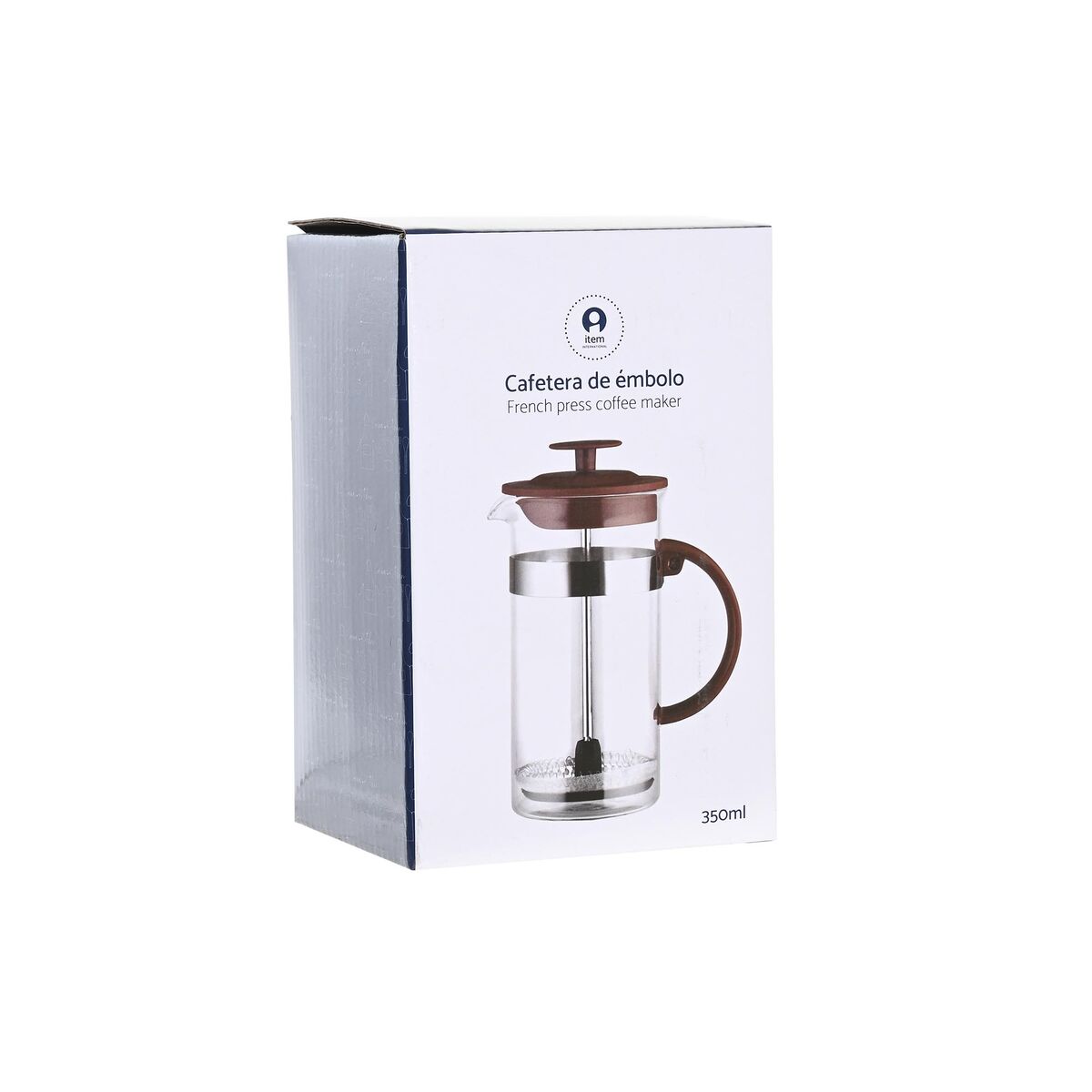 Kaffepress DKD Home Decor Brun Transparent Rostfritt stål Borosilikatglas 350 ml 16 x 9 x 18,5 cm - 6