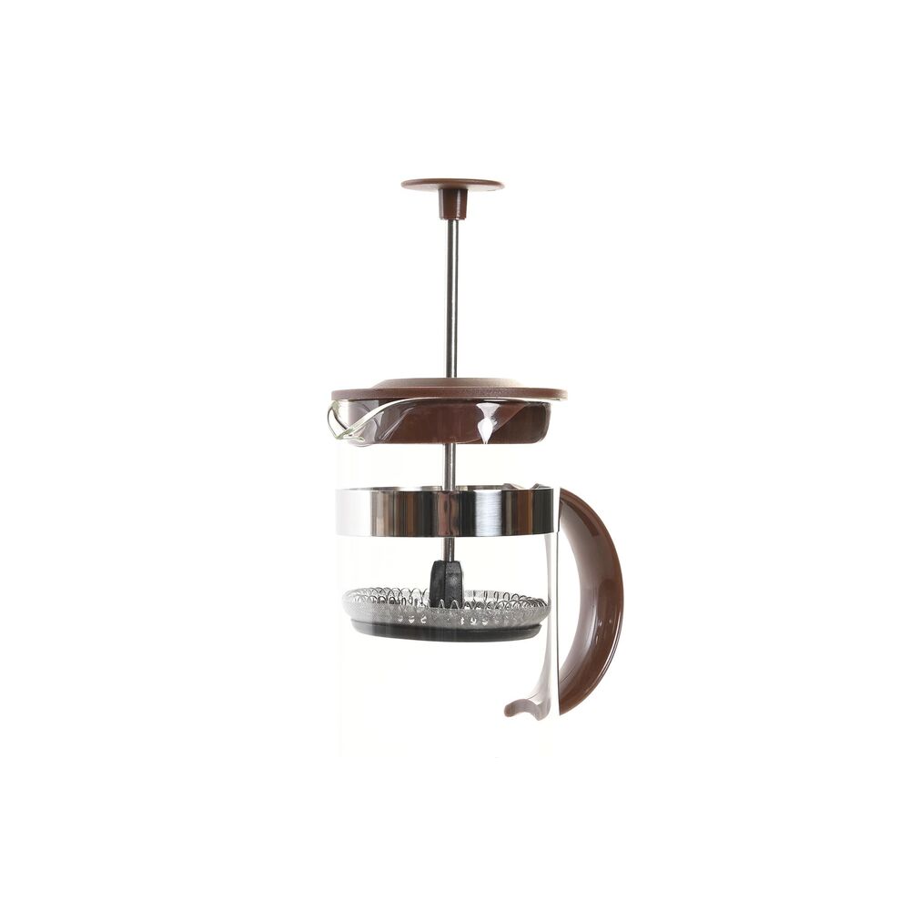 Kaffepress DKD Home Decor Brun Transparent Rostfritt stål Borosilikatglas 350 ml 16 x 9 x 18,5 cm - 2