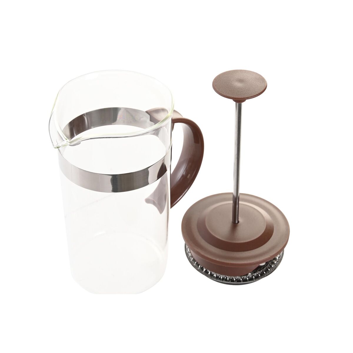 Kaffepress DKD Home Decor Brun Transparent Rostfritt stål Borosilikatglas 350 ml 16 x 9 x 18,5 cm - 7
