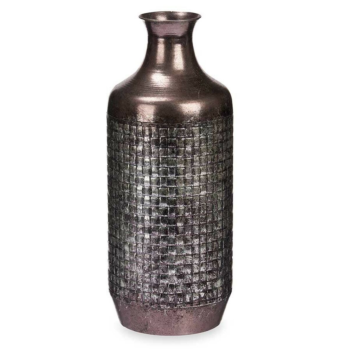 Vas Silvrig Metall 16 x 42 x 16 cm (4 antal) Med relief - 4