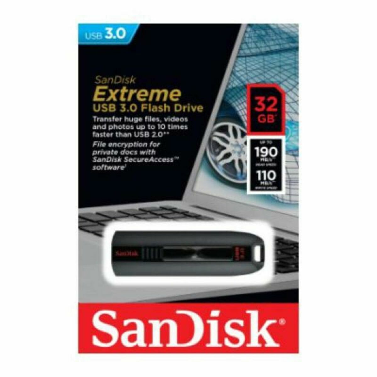 Minnessticka SanDisk SDCZ48 USB 3.0 USB-minne - 3