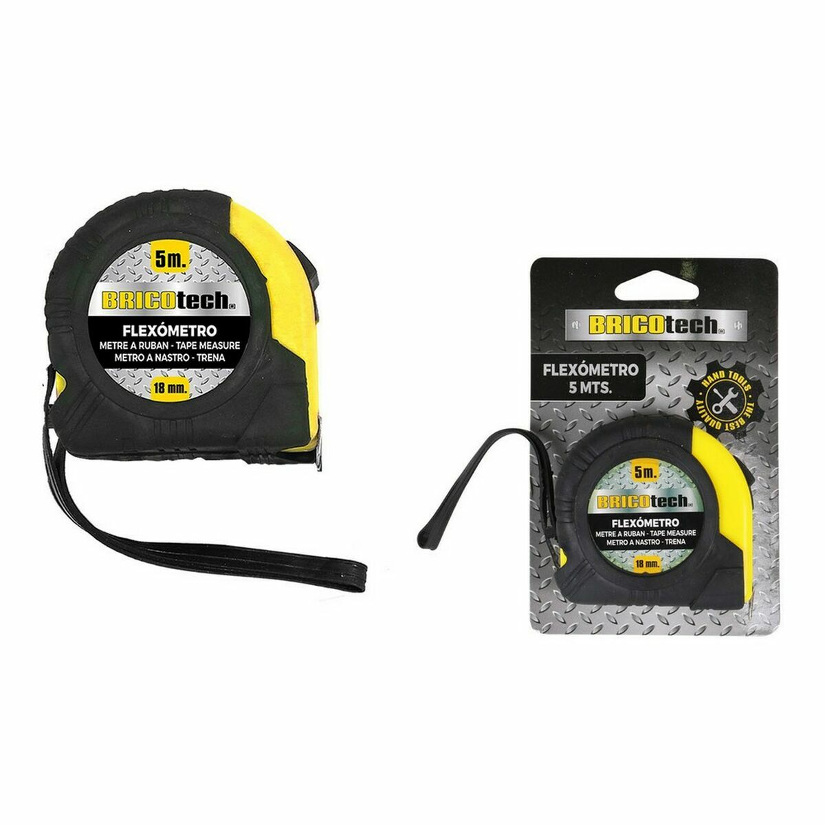 Flexometer Bricotech 5 m 13,5 x 8,5 x 3 cm (24 antal) - 2