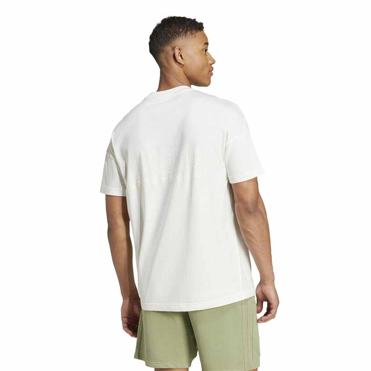 T-shirt med kortärm Herr Adidas All Szn Graphic Vit - 3