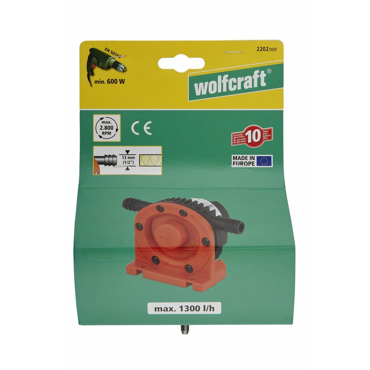Vattenpump Wolfcraft 2202000 Borrmaskin - 2