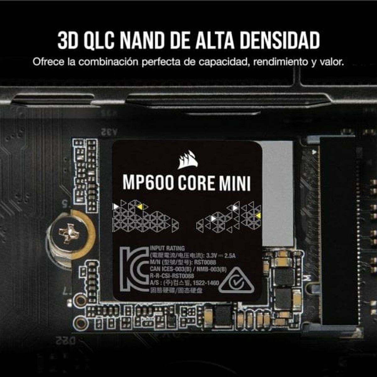 Hårddisk Corsair Force MP600 CORE MINI 2 TB 2 TB SSD - 2