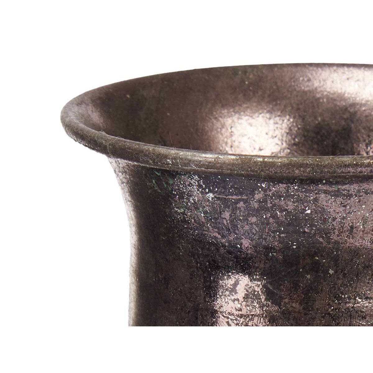 Vas Silvrig Metall 14 x 46 x 14 cm (4 antal) Med relief - 2