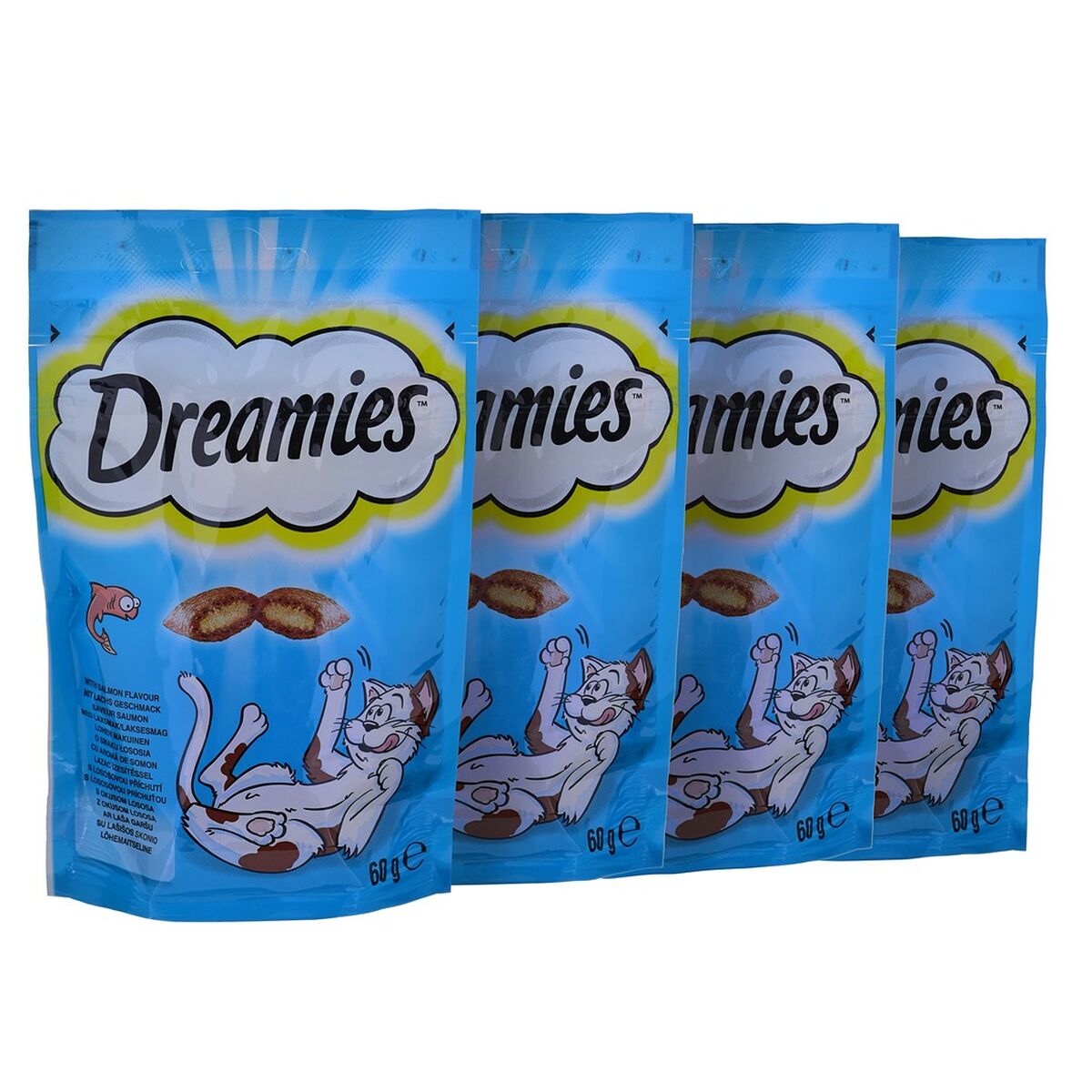 Snack for Cats Dreamies Variety 12 x 60 g Kyckling Lax Ost - 4