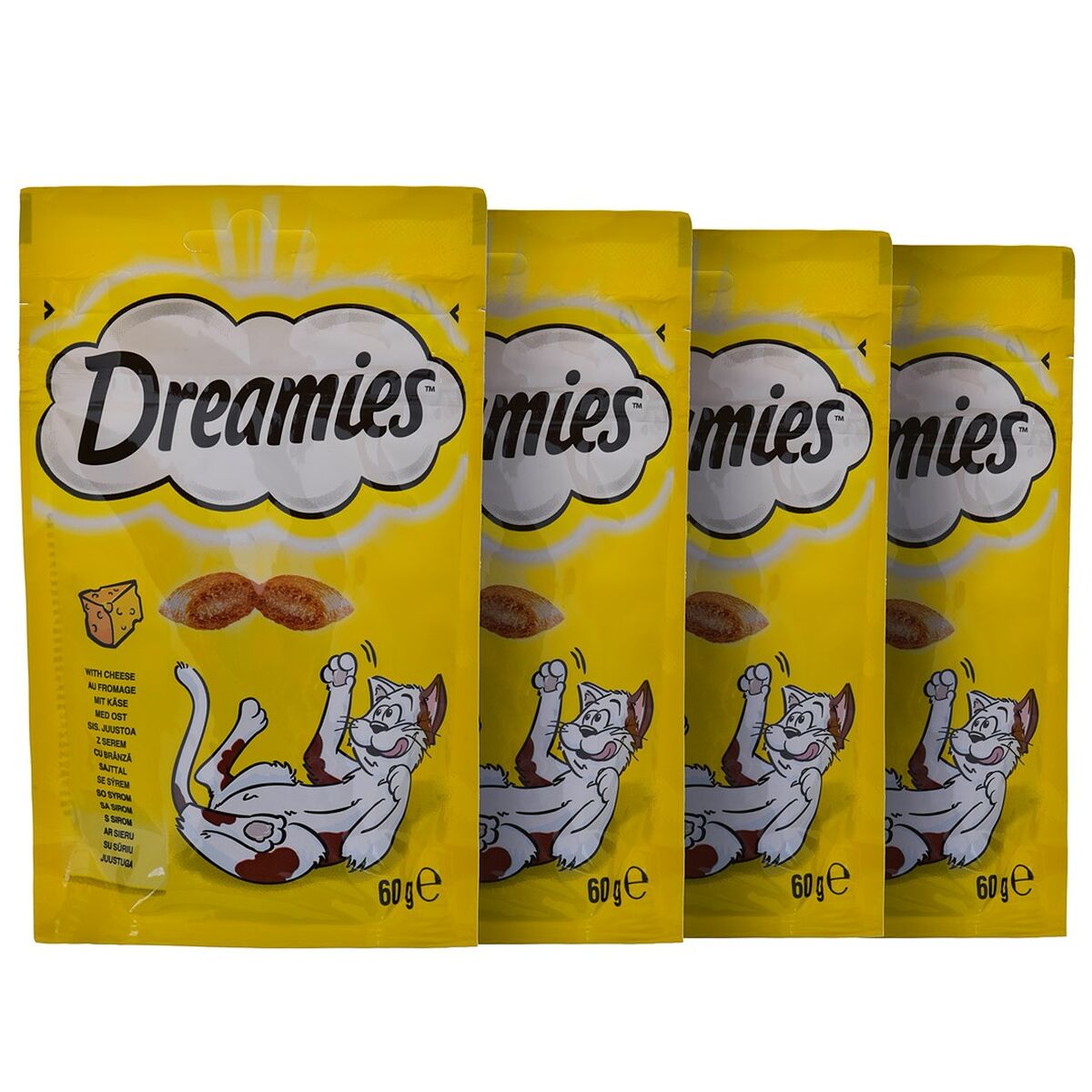 Snack for Cats Dreamies Variety 12 x 60 g Kyckling Lax Ost - 5