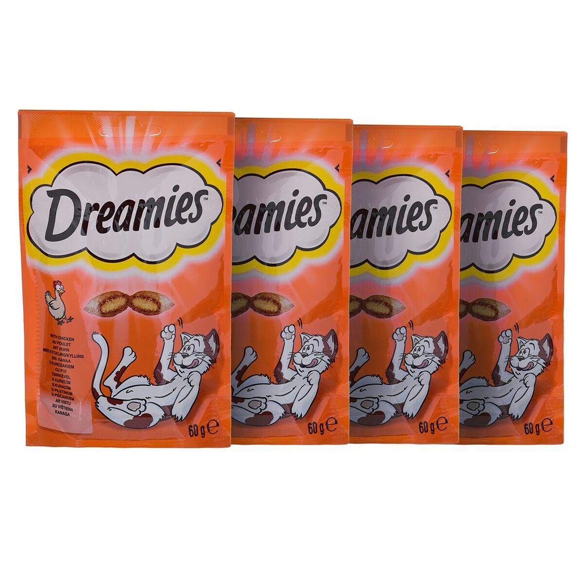 Snack for Cats Dreamies Variety 12 x 60 g Kyckling Lax Ost - 6