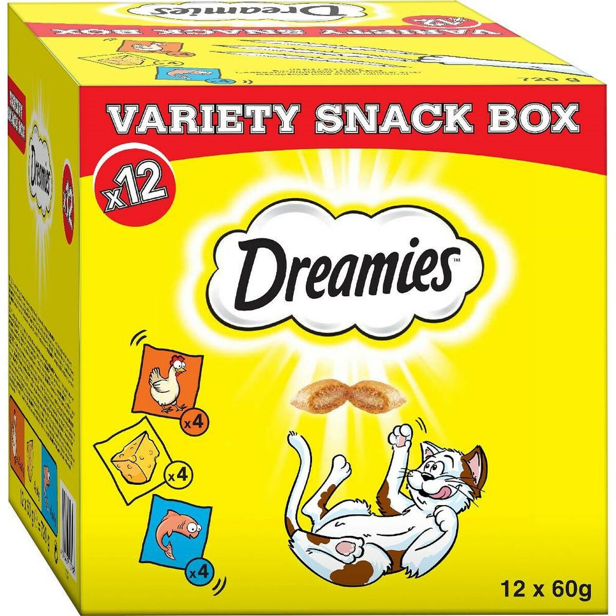 Snack for Cats Dreamies Variety 12 x 60 g Kyckling Lax Ost - 2