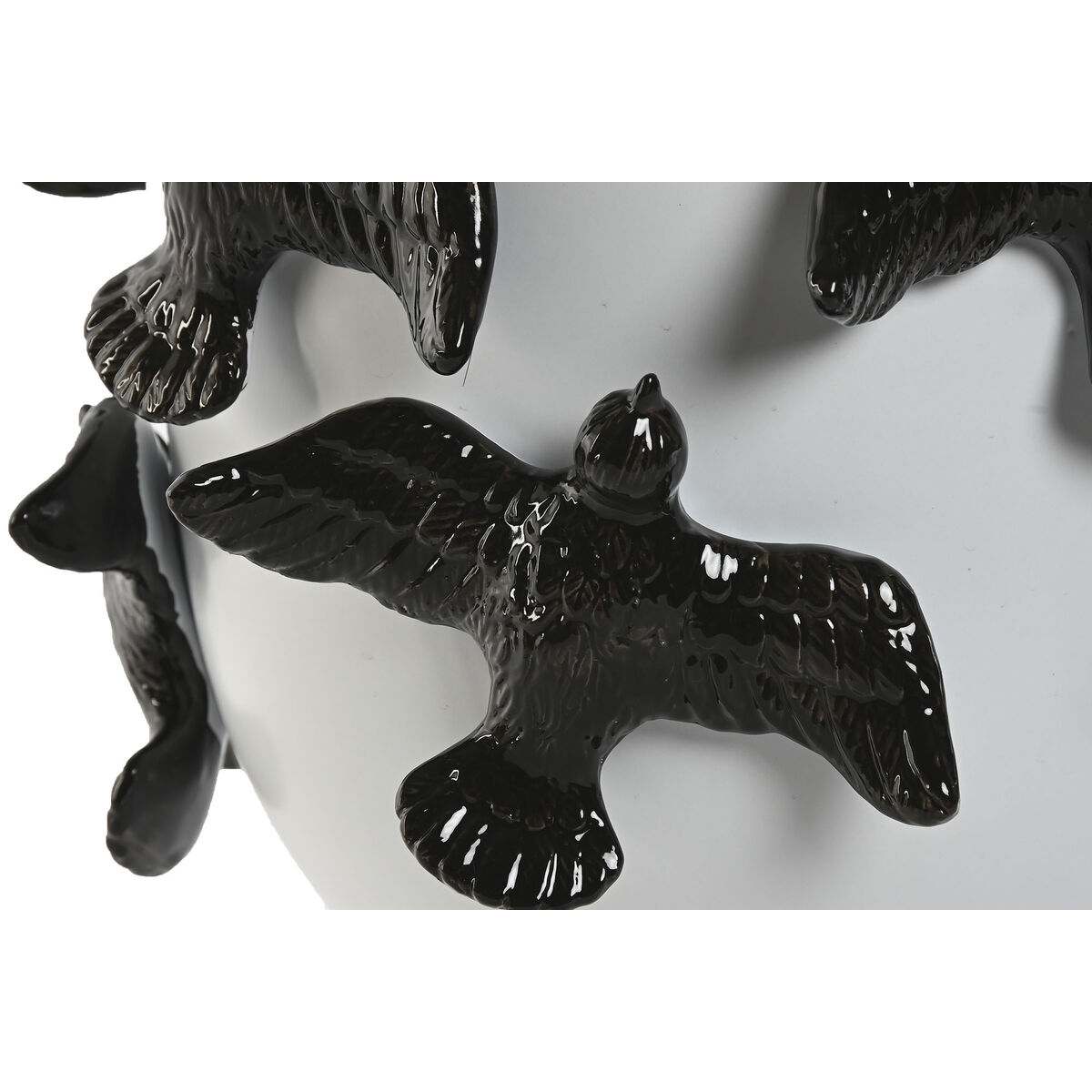 Vas Home ESPRIT Vit Svart Stengods Modern 29 X 29 X 21,5 cm - 3