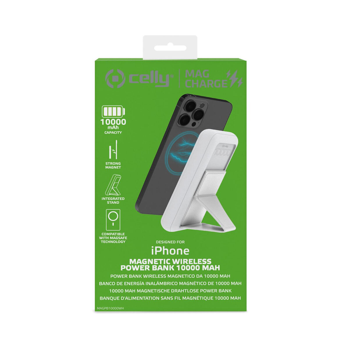 Powerbank Celly MAGPB10000WH Vit - 3