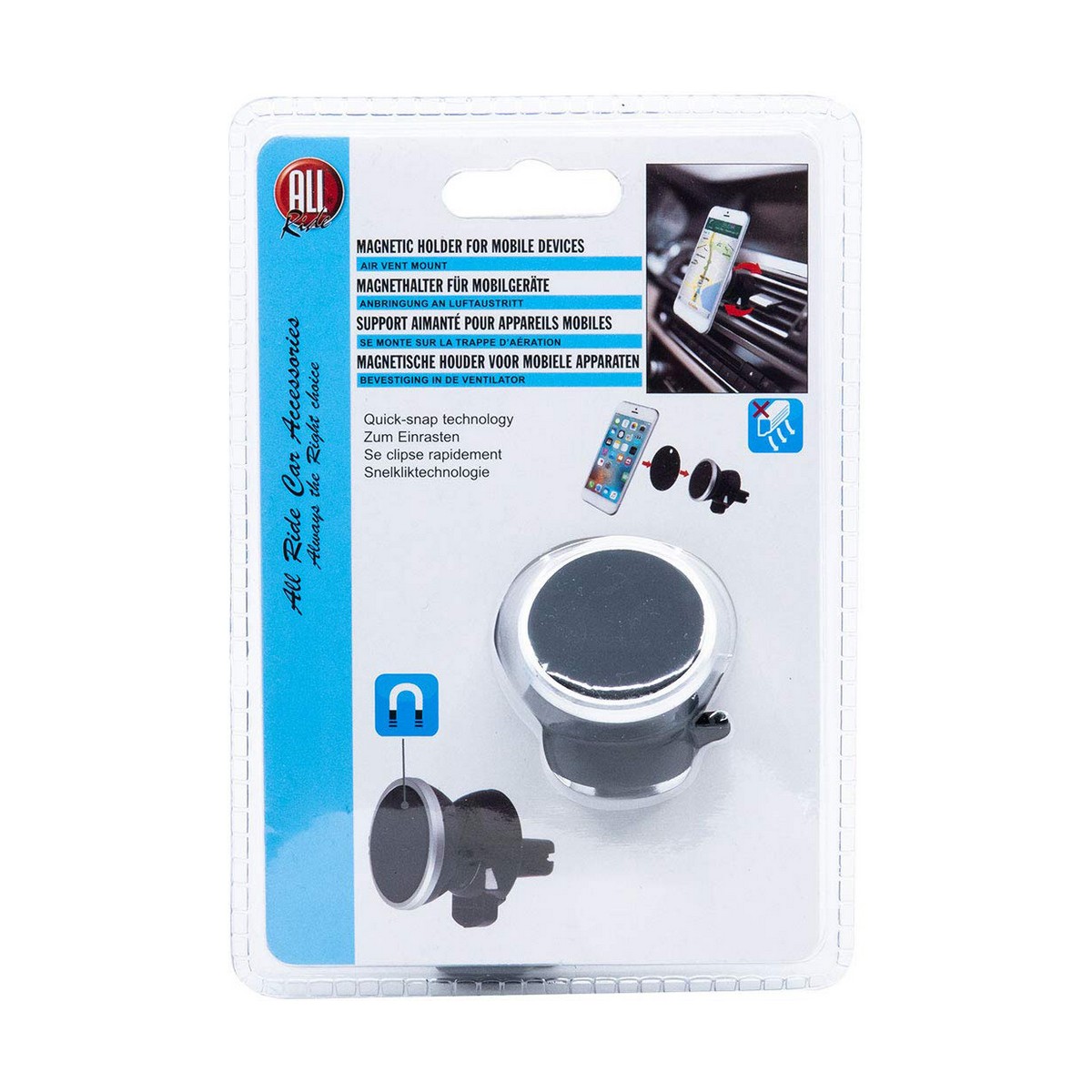 Bilhållare All Ride Universal Magnetic Ø 3,5 x 5 cm - 4