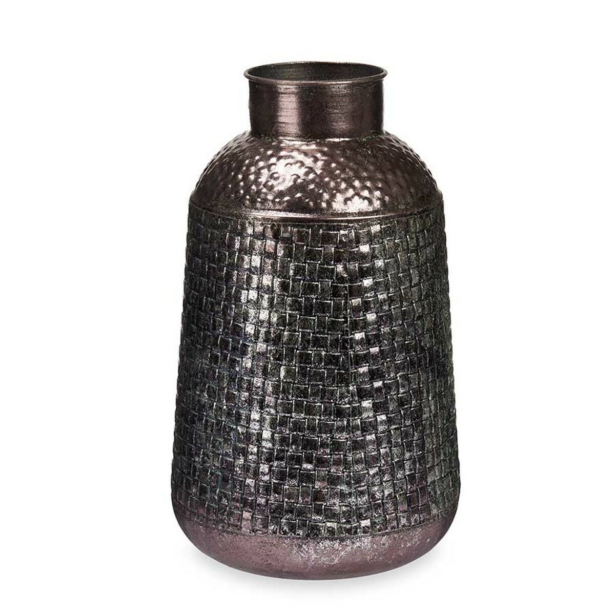 Vas Silvrig Metall 22,5 x 39,5 x 22,5 cm (4 antal) Med relief - 4